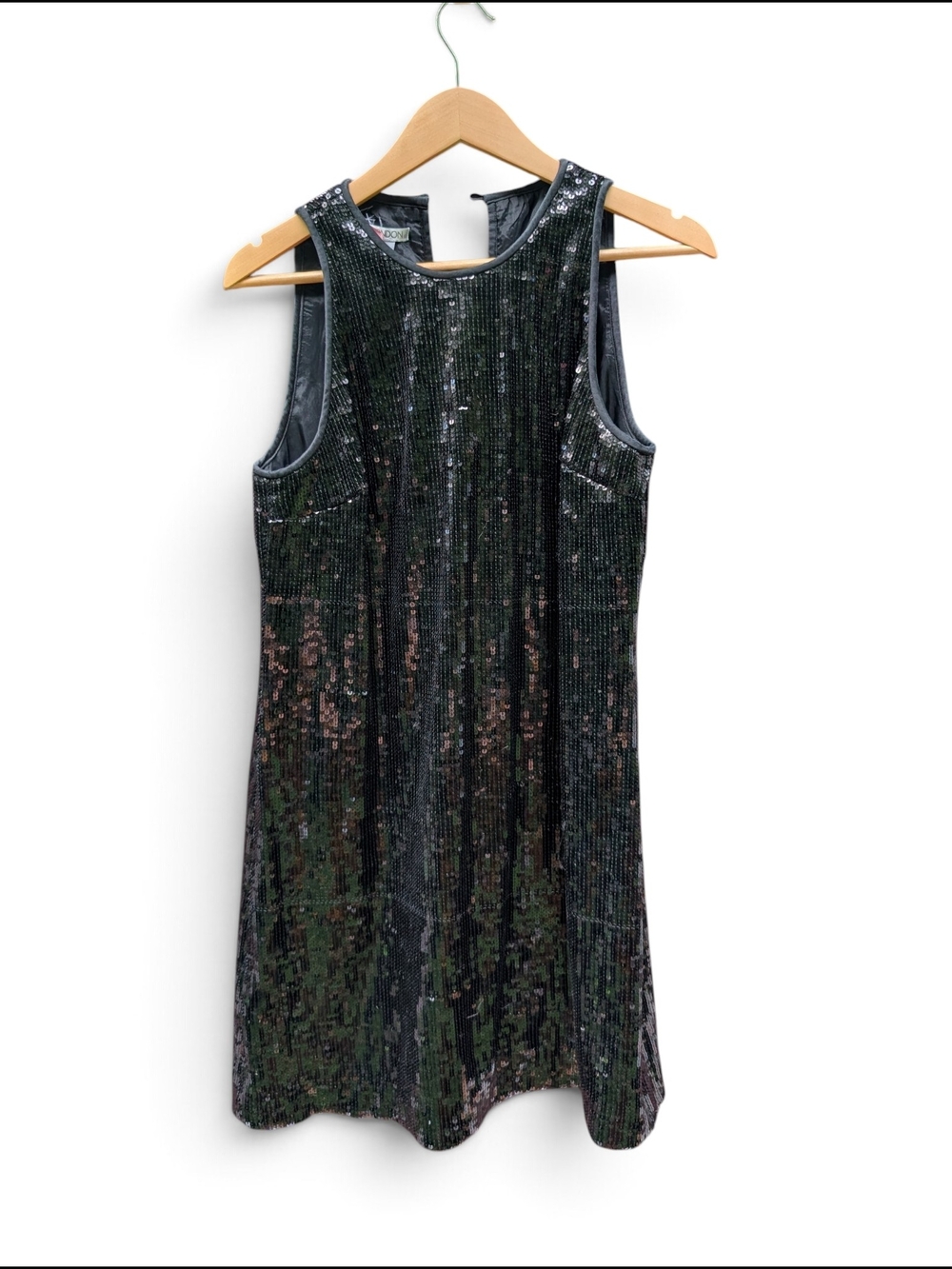 Maggy London Black Sequin Tank Mini Dress